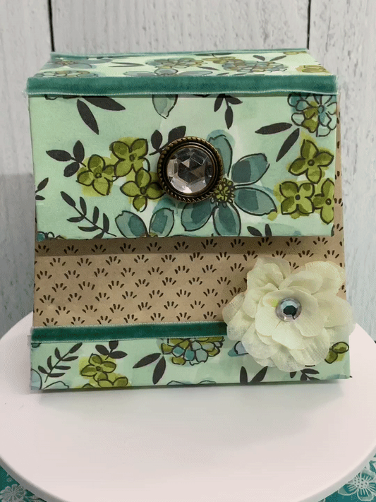 Tranquil Tide Tapered Handcrafted Treat or Treasure Gift Box