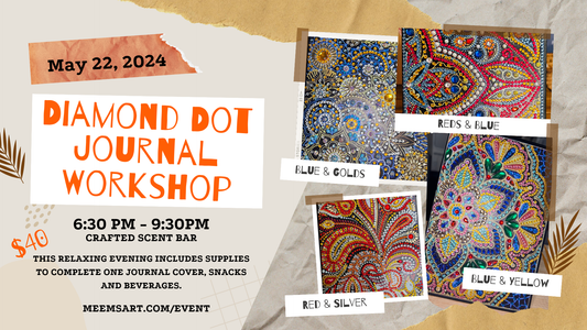 Diamond Dot Journal Workshop at the Crafted Scent Bar
