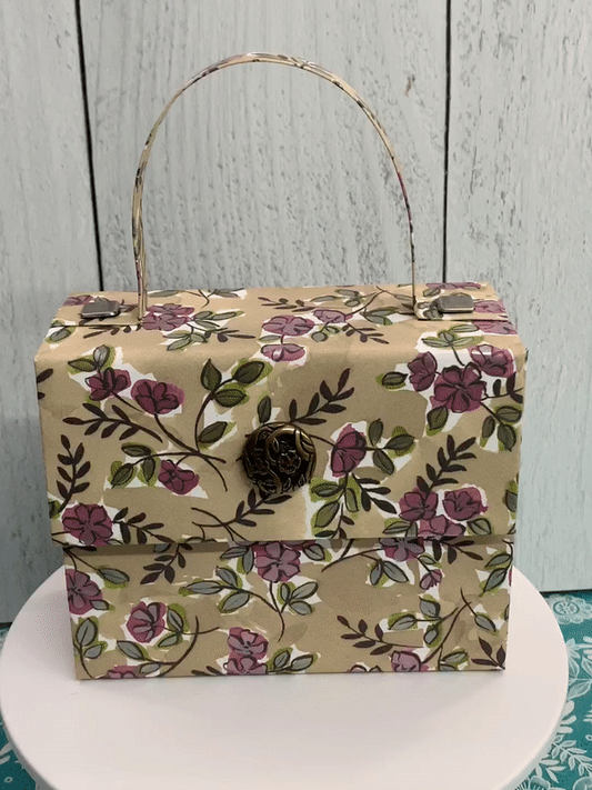 Crumbcake Floral Paper Purse / Gift Box