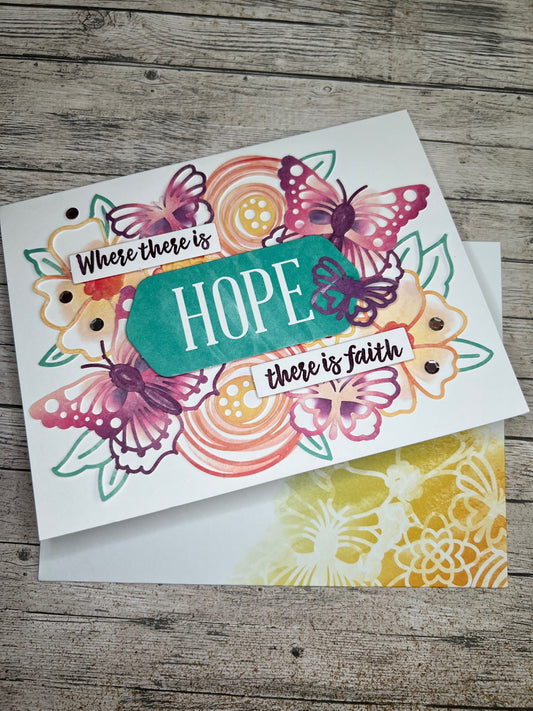 Greeting Card - Where There is Hope There is Faith