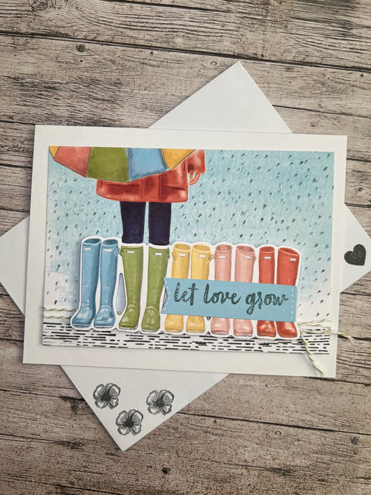 Rainboot Greeting Cards