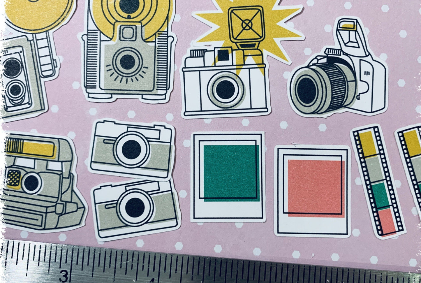 Retired Stampin' UP! Designer Series Paper Die Cuts - Camera Themed