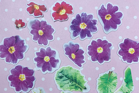 Purple and Red floral's with leaves Die Cuts