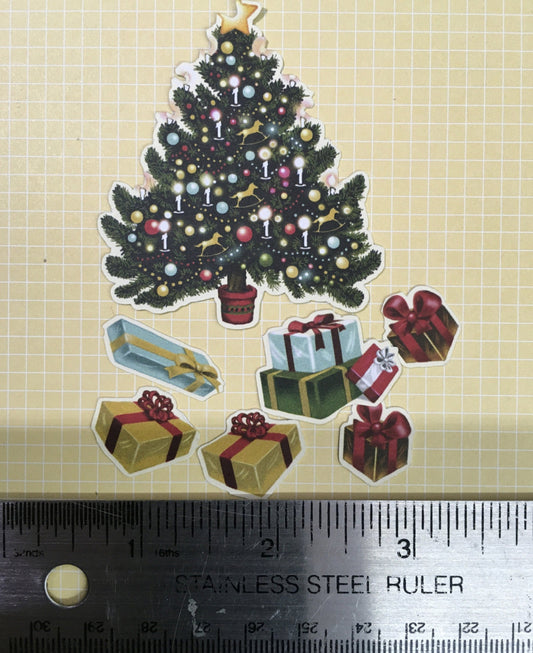 Stampin' UP! Retired Designer Series Paper - Die Cut Pack - Christmas Tree with Presents